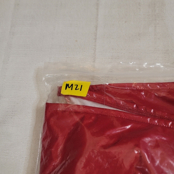 Windsor Red Patent Faux Leather Strapless Adjustable Mini Dress Size Large - Picture 8 of 8